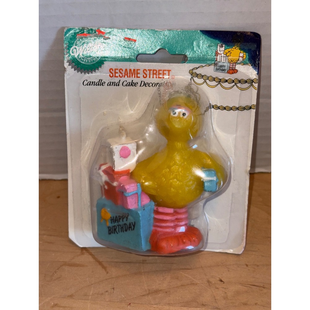 Vintage 1991 Wilton Sesame Street Big Bird Birthday Candle